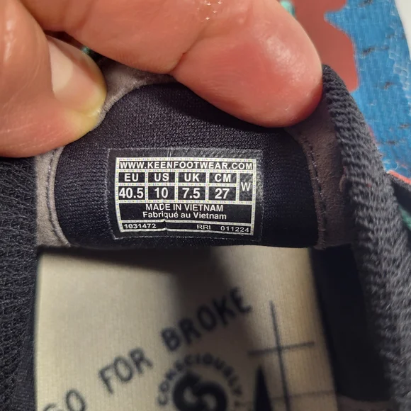 Keen Kids Multicolor Knit Sneaker with Teal Laces - Picture 2 of 6